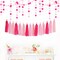 Rose Hot Pink Party Decorations - 23pcs Girl Birthday Baby Shower Tissue Pom Poms Streamers, Bachelorette Bridal Wedding Engagement Supplies Tassel Garland Banner, Favors Decor